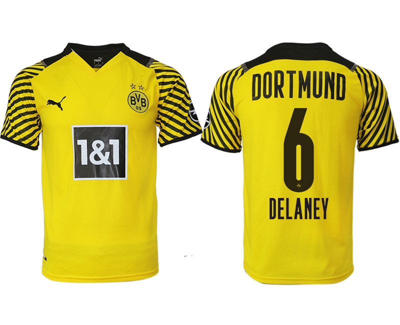 Men 2021-2022 Club Borussia Dortmund home yellow aaa version #6 Soccer Jersey